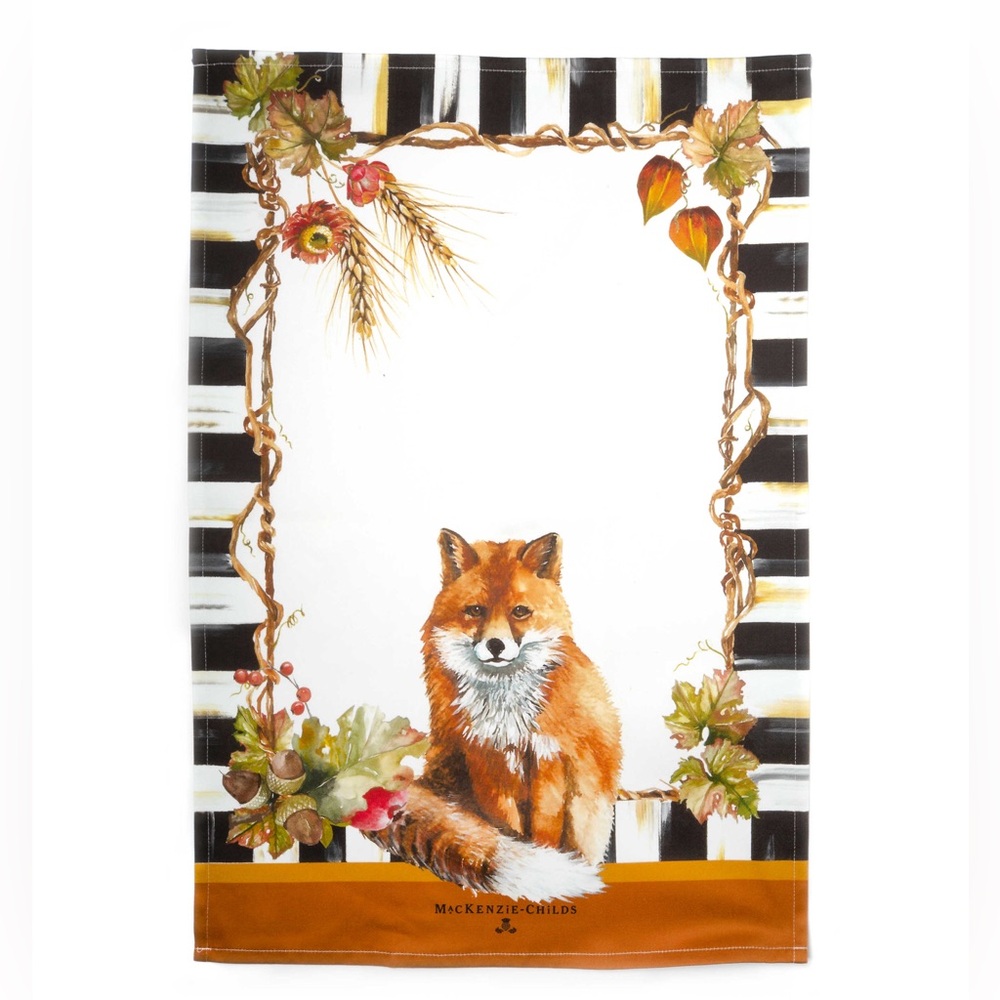 Mackenzie Childs Fall Fox Dish Towel